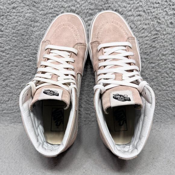 Vans x Disney Sk8 Hi Mickey Minnie Flowers Womens Size 10 Sneakers Pink Leather - Picture 5 of 9